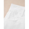 image:imageSidefeel Jean Skorts for Woman High Waisted Casual Stretchy Jean Skirt Side Slit Mini Denim Skirt with PocketsWhite