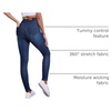 image:imageSidefeel Jeggings for Women High Waisted Tummy Control Skinny Jeans Stretchy Butt Lifting Knit Denim PantsDark Blue