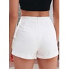 image:imageSidefeel Skorts Skirts for Women Casual Summer Bowknot High Waisted Jean Shorts Stretchy Denim Mini Skirt NO PocketWhite