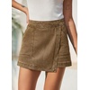 image:imageSidefeel Skorts Skirts for Women Denim Mini Skirt Casual Summer High Waisted Jean Shorts StretchyBrown