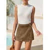 image:imageSidefeel Skorts Skirts for Women Denim Mini Skirt Casual Summer High Waisted Jean Shorts StretchyBrown