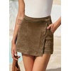 image:imageSidefeel Skorts Skirts for Women Denim Mini Skirt Casual Summer High Waisted Jean Shorts StretchyBrown