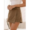 image:imageSidefeel Skorts Skirts for Women Denim Mini Skirt Casual Summer High Waisted Jean Shorts StretchyBrown
