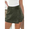 image:imageSidefeel Skorts Skirts for Women Denim Mini Skirt Casual Summer High Waisted Jean Shorts StretchyGreen
