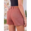 image:imageSidefeel Skorts for Woman Casual High Waisted Stretchy Jean Shorts Trendy Asymmetrical Summer Denim Mini Skirts with PocketsMineral Red