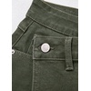 image:imageSidefeel Skorts for Woman High Waisted Jean Skort Wrap Stretchy Asymmetrical Skorts Casual Denim ShortsGreen