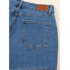 image:imageSidefeel Skorts for Woman High Waisted Jean Skort Wrap Stretchy Asymmetrical Skorts Casual Denim ShortsLight Blue