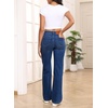 image:imageSidefeel Wide Leg Jeans for Women High Waisted Stretchy Jeans Straight Leg Trendy Patchwork Denim Pants with Oversized FitBluing
