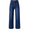 image:imageSidefeel Wide Leg Jeans for Women High Waisted Stretchy Jeans Straight Leg Trendy Patchwork Denim Pants with Oversized FitBluing