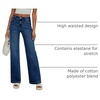 image:imageSidefeel Wide Leg Jeans for Women High Waisted Stretchy Jeans Straight Leg Trendy Patchwork Denim Pants with Oversized FitBluing