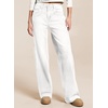 image:imageSidefeel Wide Leg Jeans for Women High Waisted Stretchy Jeans Straight Leg Trendy Patchwork Denim Pants with Oversized FitCream White