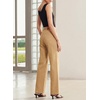 image:imageSidefeel Wide Leg Jeans for Women High Waisted Stretchy Jeans Straight Leg Trendy Patchwork Denim Pants with Oversized FitKhaki