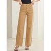image:imageSidefeel Wide Leg Jeans for Women High Waisted Stretchy Jeans Straight Leg Trendy Patchwork Denim Pants with Oversized FitKhaki