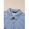 image:imageSidefeel Women Denim Shirt Long Sleeve Button Down Jean Shirts Casual Oversized Trendy Tops BlousesIceland Blue
