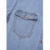 image:imageSidefeel Women Denim Shirt Long Sleeve Button Down Jean Shirts Casual Oversized Trendy Tops BlousesIceland Blue