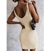 image:imageSidefeel Womens 2026 Summer V Neck Ribbed Knit Sleeveless Tank Dresses Sexy Bodycon Club Night Out DressesCream White