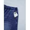 image:imageSidefeel Womens Barrel Jeans High Waisted Elastic Stretchy Baggy Wide Leg Jeans Trendy Patchwork Loose Ankle Denim PantsDark Blue