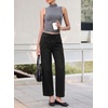 image:imageSidefeel Womens Barrel Jeans High Waisted Stretchy Drawstring Ankle Tapered Denim Pants with PocketsBlack
