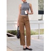 image:imageSidefeel Womens Barrel Jeans High Waisted Stretchy Drawstring Ankle Tapered Denim Pants with PocketsBrown