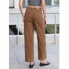 image:imageSidefeel Womens Barrel Jeans High Waisted Stretchy Drawstring Ankle Tapered Denim Pants with PocketsBrown