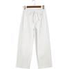 image:imageSidefeel Womens Barrel Jeans High Waisted Stretchy Drawstring Ankle Tapered Denim Pants with PocketsWhite