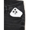 image:imageSidefeel Womens Bell Bottom Flare Jeans High Waisted Stretchy Ripped Distressed Raw Hem Denim Pants with PocketsBlack