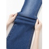 image:imageSidefeel Womens Bell Bottom Flare Jeans High Waisted Stretchy Ripped Distressed Raw Hem Denim Pants with PocketsBluing