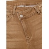 image:imageSidefeel Womens Bell Bottom Flare Jeans High Waisted Stretchy Ripped Distressed Raw Hem Denim Pants with PocketsBrown