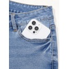 image:imageSidefeel Womens Bell Bottom Flare Jeans High Waisted Stretchy Ripped Distressed Raw Hem Denim Pants with PocketsLight Blue