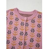 image:imageSidefeel Womens Button Down Cardigan Sweater Long Sleeve Cute Floral Printed Cropped Sweater CoatsPink