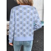 image:imageSidefeel Womens Button Down Cardigan Sweater Long Sleeve Cute Floral Printed Cropped Sweater CoatsSky Blue