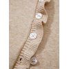 image:imageSidefeel Womens Button Up Cardigan Sweaters Open Front Long Sleeve Crewneck Ruffle Sweater CoatsJet Stream