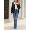 image:imageSidefeel Womens Button Up Open Front Cardigan Sweaters Long Sleeve Collared Printed Knit Sweater CoatsBlack
