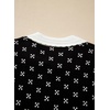 image:imageSidefeel Womens Button Up Open Front Cardigan Sweaters Long Sleeve Collared Printed Knit Sweater CoatsBlack