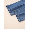 image:imageSidefeel Womens Capri Jeans Mid Rise Skinny Stretchy Front Seam Capri Leggings Denim PantsBlue
