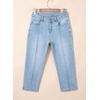 image:imageSidefeel Womens Capri Jeans Mid Rise Skinny Stretchy Front Seam Capri Leggings Denim PantsSky Blue