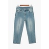 image:imageSidefeel Womens Capri Jeans Mid Rise Skinny Stretchy Front Seam Capri Leggings Denim PantsVintage Blue