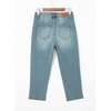 image:imageSidefeel Womens Capri Jeans Mid Rise Skinny Stretchy Front Seam Capri Leggings Denim PantsVintage Blue