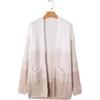 image:imageSidefeel Womens Cardigan Sweaters Open Front Long Sleeve Ribbed Color Block Knit Fall SweatersApricot