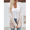 image:imageSidefeel Womens Cardigan Sweaters Open Front Long Sleeve Ribbed Color Block Knit Fall SweatersApricot