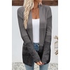 image:imageSidefeel Womens Cardigan Sweaters Open Front Long Sleeve Ribbed Color Block Knit Fall SweatersBlack