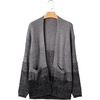 image:imageSidefeel Womens Cardigan Sweaters Open Front Long Sleeve Ribbed Color Block Knit Fall SweatersBlack
