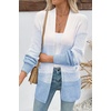 image:imageSidefeel Womens Cardigan Sweaters Open Front Long Sleeve Ribbed Color Block Knit Fall SweatersLight Blue
