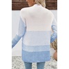 image:imageSidefeel Womens Cardigan Sweaters Open Front Long Sleeve Ribbed Color Block Knit Fall SweatersLight Blue