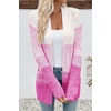 image:imageSidefeel Womens Cardigan Sweaters Open Front Long Sleeve Ribbed Color Block Knit Fall SweatersRose Red
