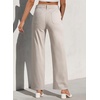 image:imageSidefeel Womens Cargo Jeans Casual Loose Mid Rise Wide Leg Denim PantsApricot