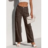 image:imageSidefeel Womens Cargo Jeans Casual Loose Mid Rise Wide Leg Denim PantsDesert Palm