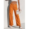 image:imageSidefeel Womens Cargo Jeans Casual Loose Mid Rise Wide Leg Denim PantsGold Flame