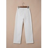 image:imageSidefeel Womens Cargo Jeans Casual Loose Mid Rise Wide Leg Denim PantsWhite