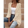 image:imageSidefeel Womens Crochet Oversized Cardigan Sweaters Spring Hollow Out Long Batwing Sleeve Summer Shrugs Lightweight SweaterApricot